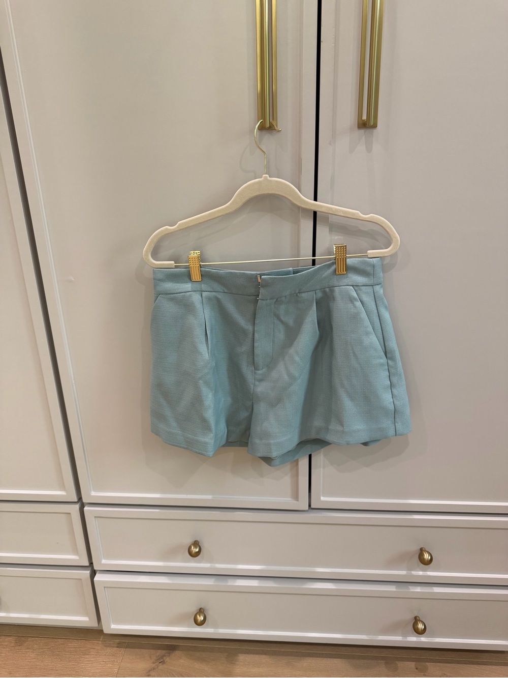 Endless Rose Light Blue High-Waist Tailored Shorts